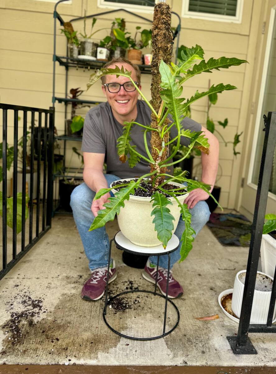 Will Burke with plants